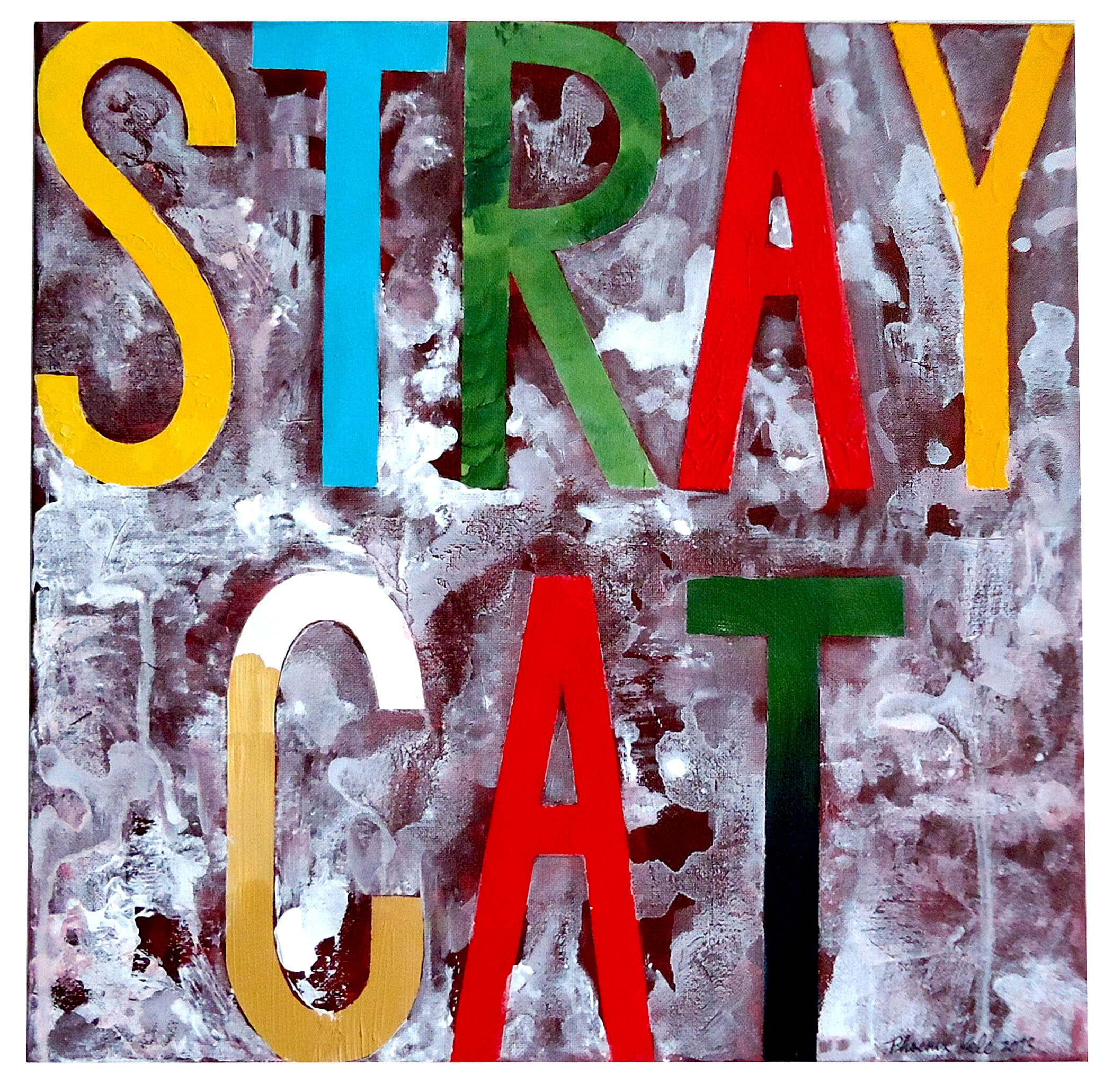 "Stray Cat", 30x30cm, acrylic on canvas, 2013