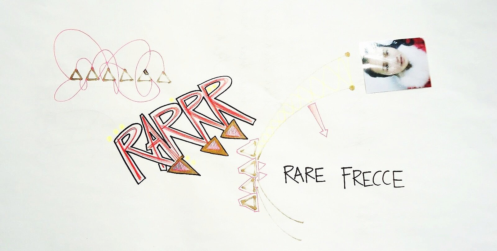 "Rare Arrows", 2013, drawing with found object, 80x30cm