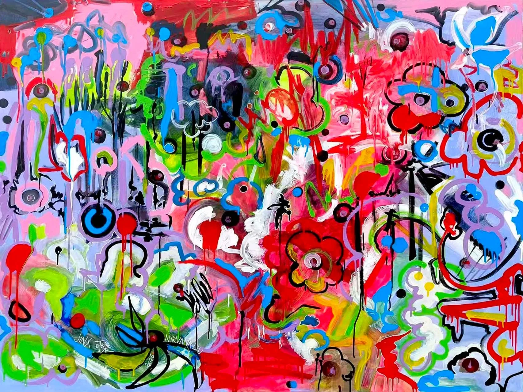 "THE YEAR 2026", mixed media on canvas, 150x120cm
