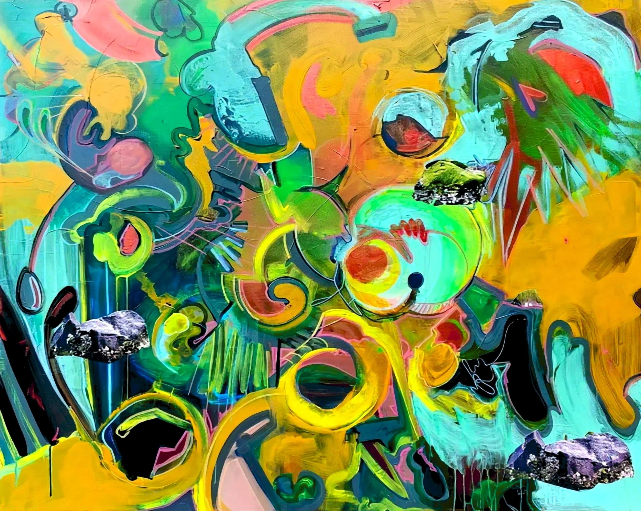 "Abstraction Distraction", 150x120cm, mixed media on canvas