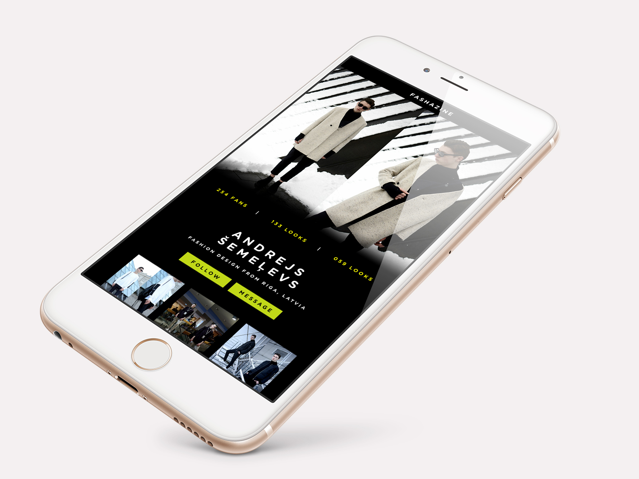 Fashion Blogger User Profile Page
