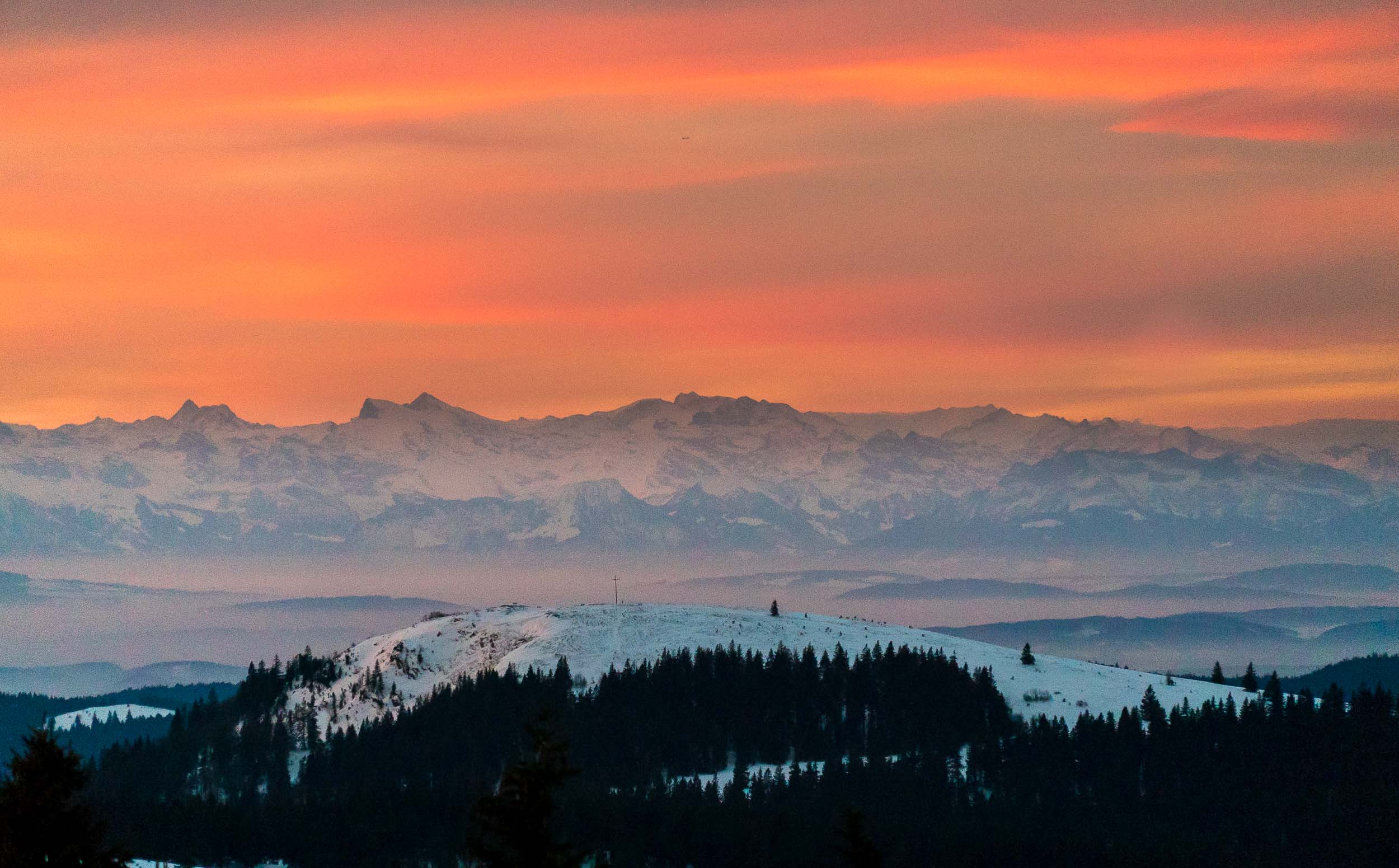 Blick auf's Herzogenhorn mit Alpenpanorama 