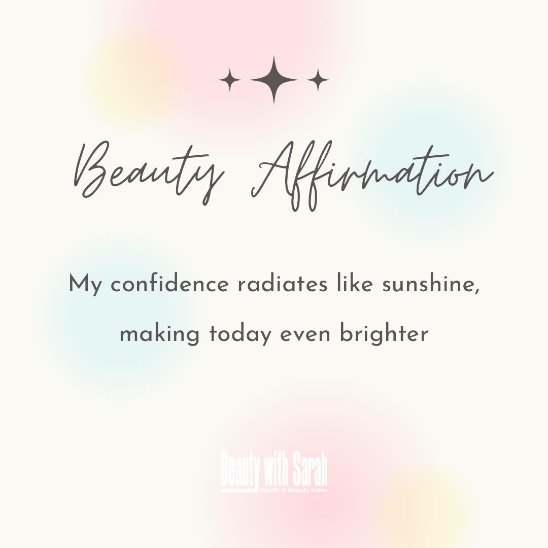 Saturday Self-Love ✨

My confidence radiates like sunshine, making today even brighter!  What are you doing to embrace your inner light this Saturday?

#beautyfromwithin #selflovesaturday #positivevibes
