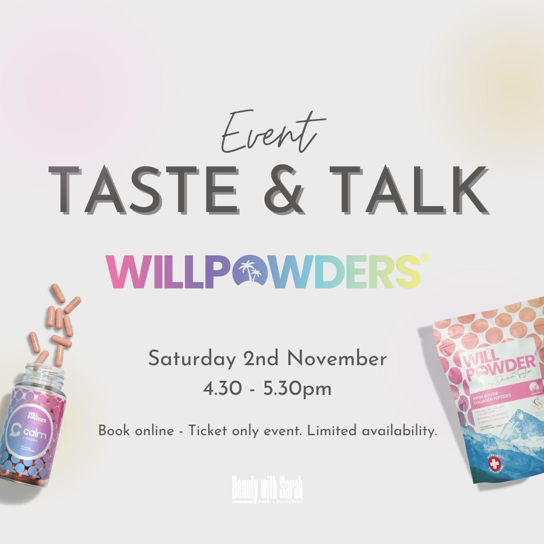 We invite you to join us at the BWS Salon for an informal chat about the WillPowders range by Davinia Taylor on Saturday, 2nd November, from 4.30-5.30pm.

We will have some tasters so you can try on the evening and we ask you to share your thoughts o