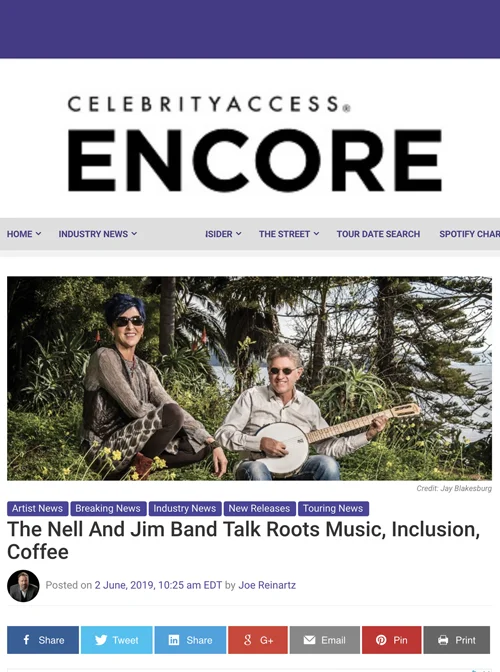 Celebrity Access: The Nell And Jim Band Talk Roots Music, Inclusion, Coffee