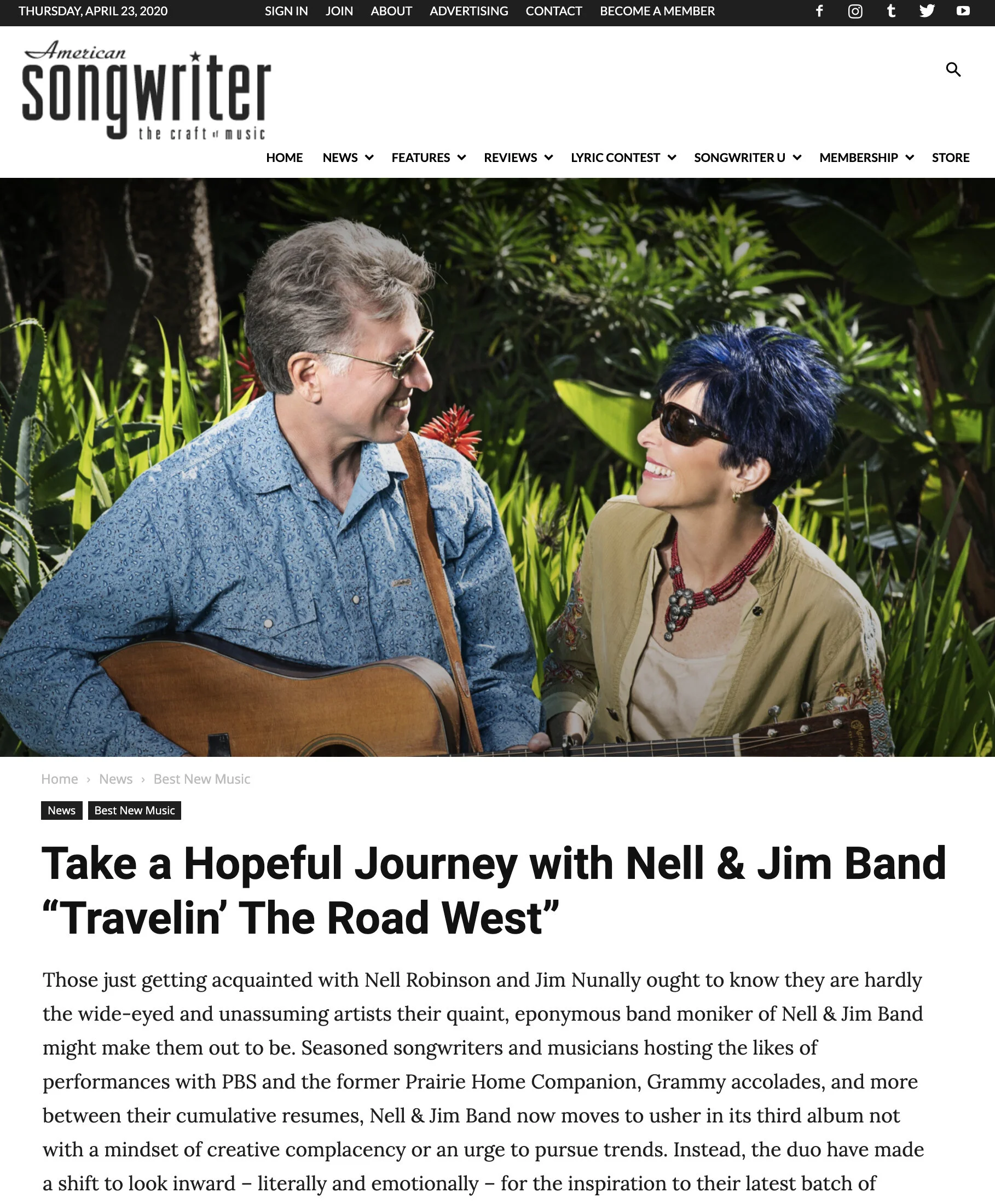 Album Review: Nell & Jim Band, ‘Western Sun’