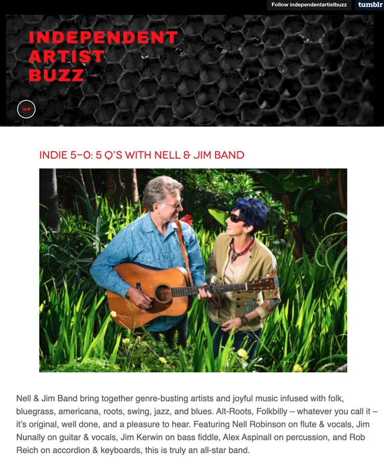 Indie 5–0: 5 Q’s with Nell & Jim Band