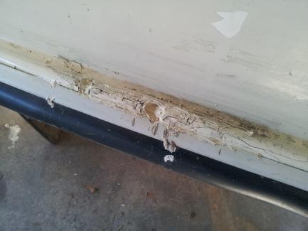 The original owner's handywork from below.