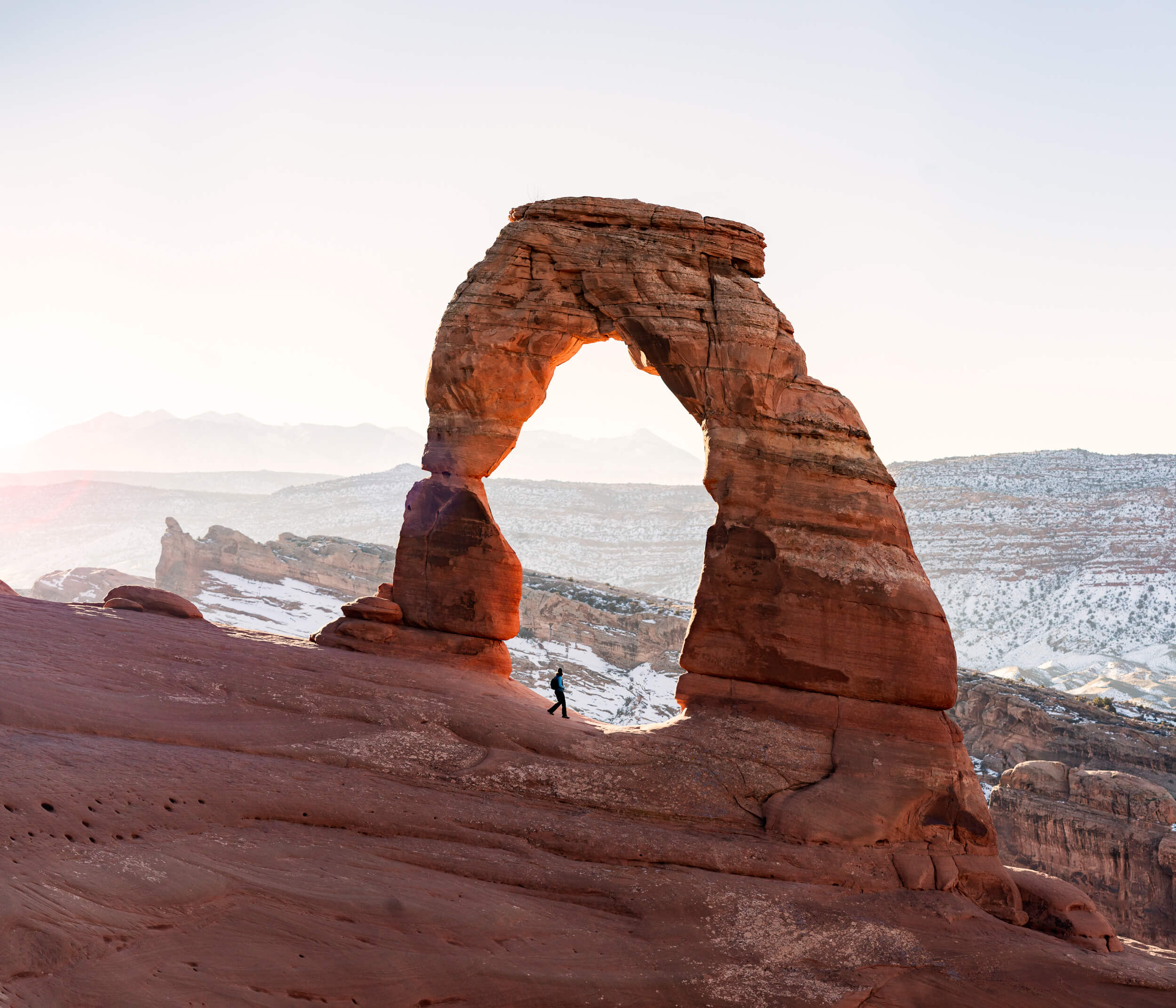 Landscape Photography of Delicate Arch in Winter
