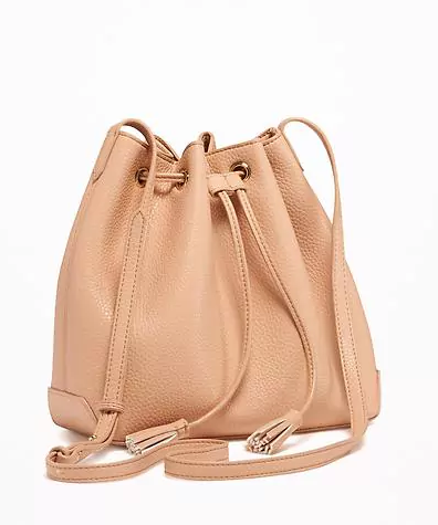 Old Navy Faux Leather Bucket Bag