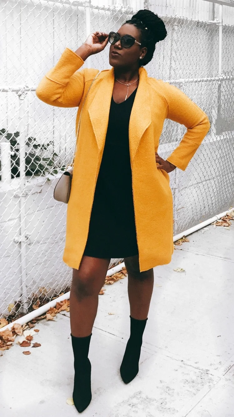 Outfit Ideas Black And Yellow Cardigan Cardigan Outfits Ideas