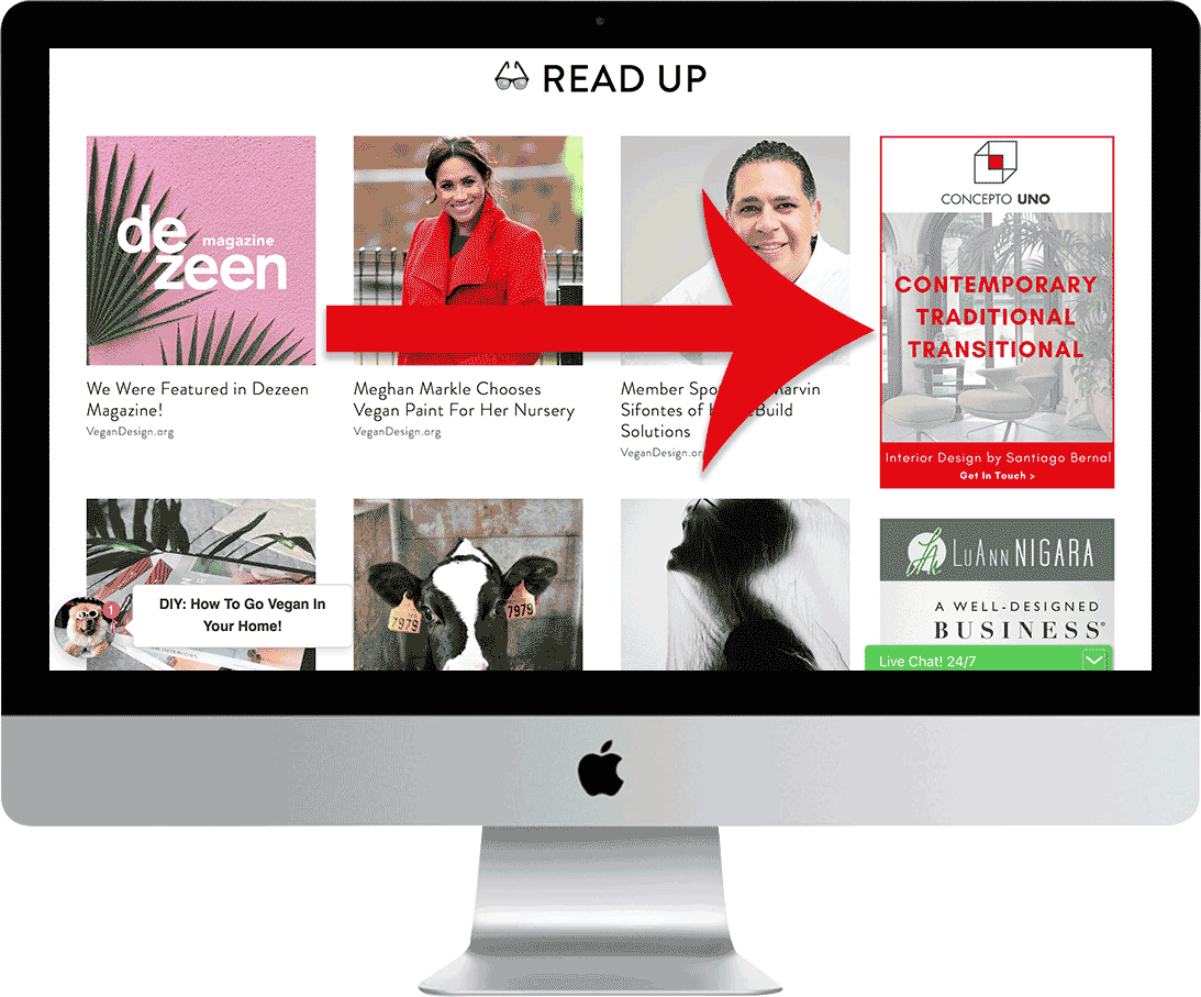 Example of Website Sponsor Ad