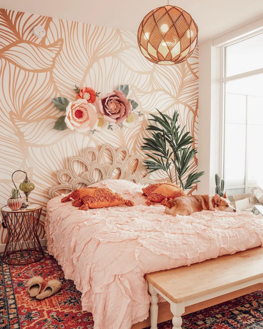 Summery Peach Bedroom Inspo!