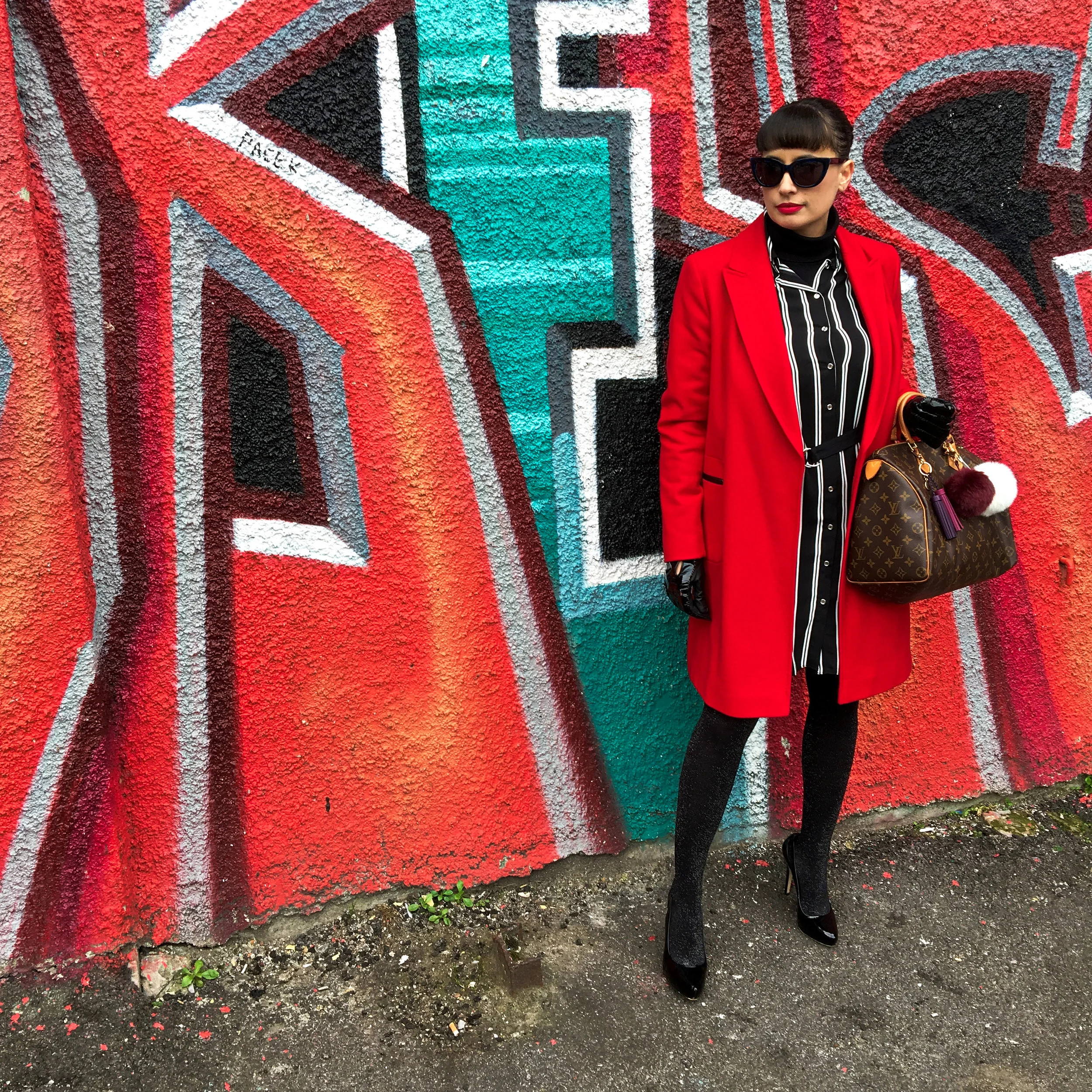 Stripes and Red around Stokes Croft and Banksy!