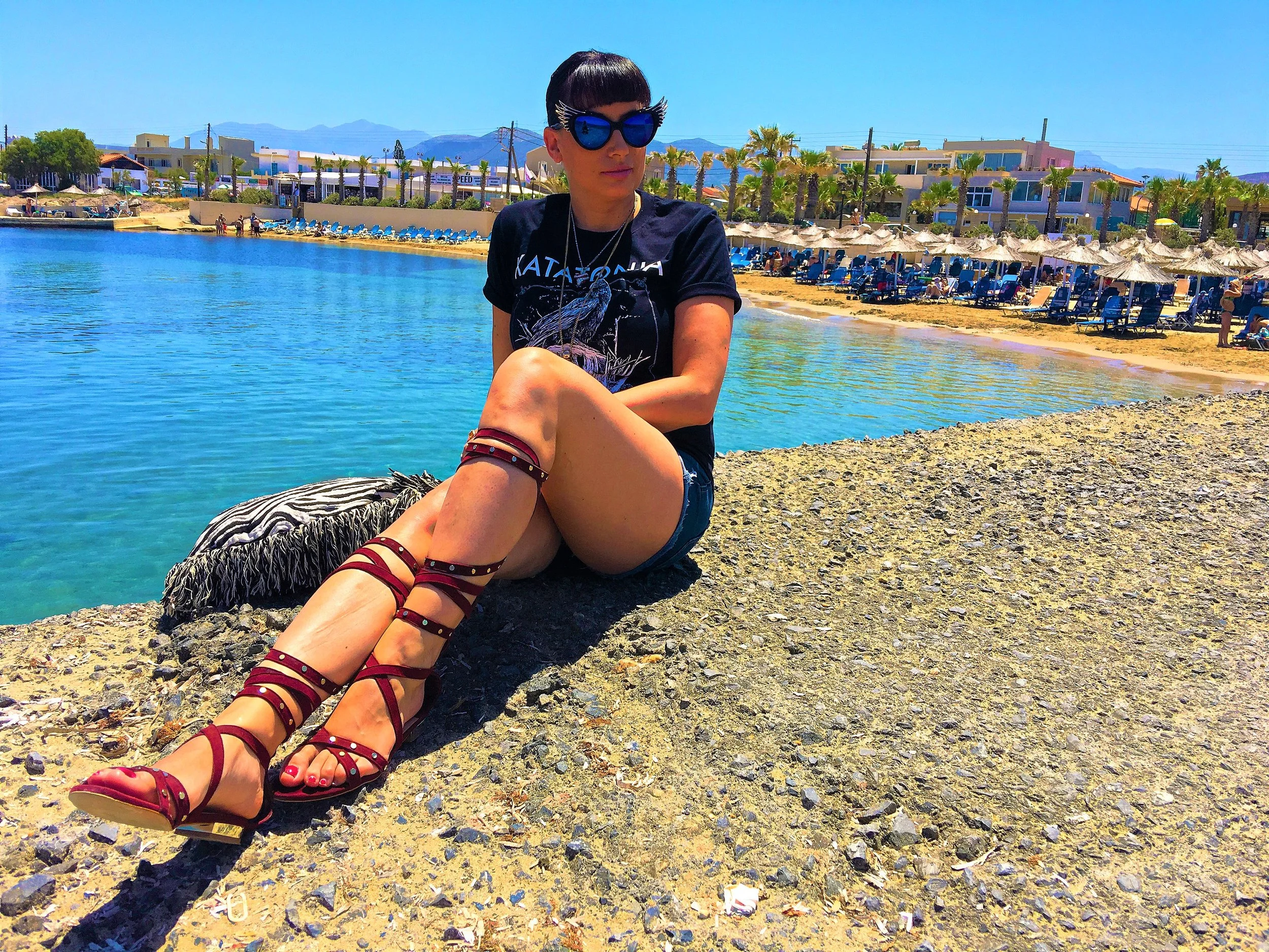 Crete, Greece Holidays: Rock band t-shirt for day