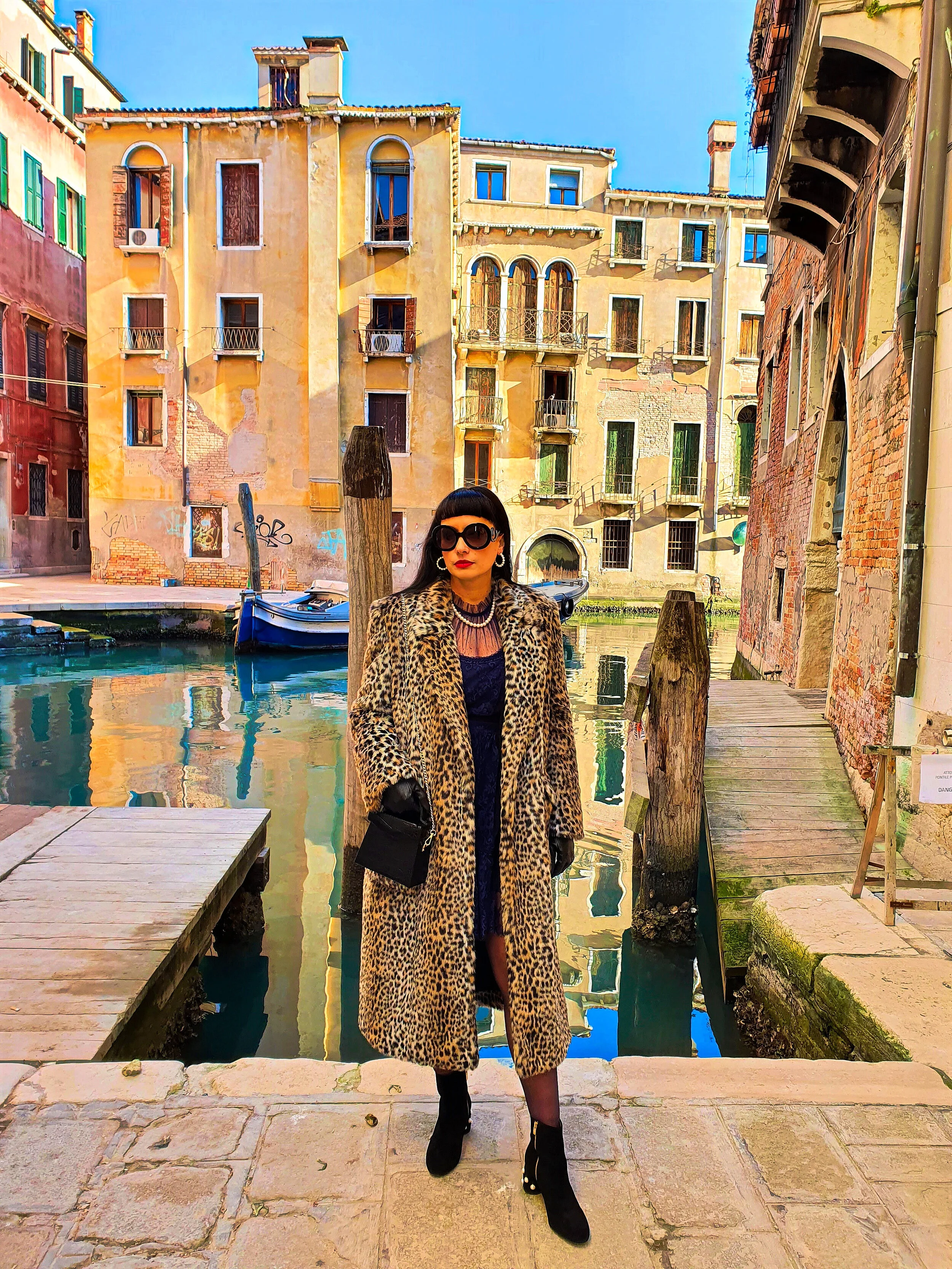 Animal Print and Lace 'Three Floor' Dress in Venice - day 1