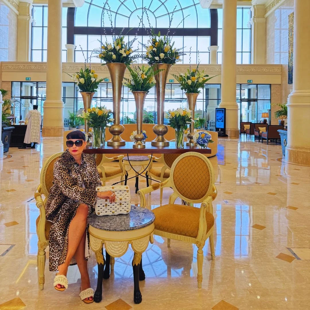 Abu Dhabi Look 1: Animal Print Suit