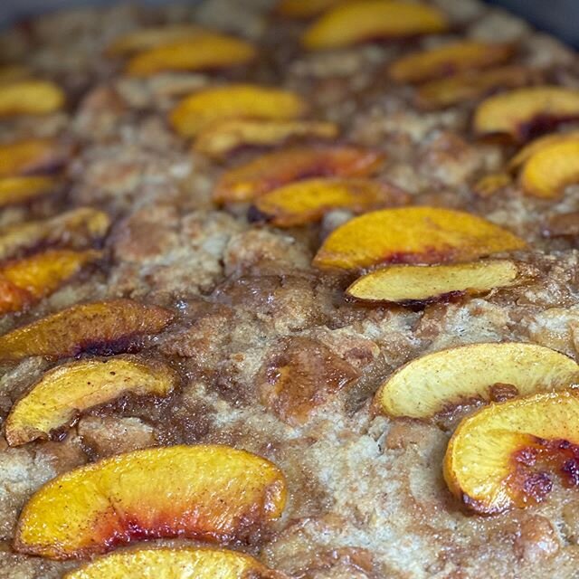 Our kitchen smells amazing after making this Peach Bread Pudding. Looks fantastic! Come see us tonight and enjoy outdoor dining until 8pm