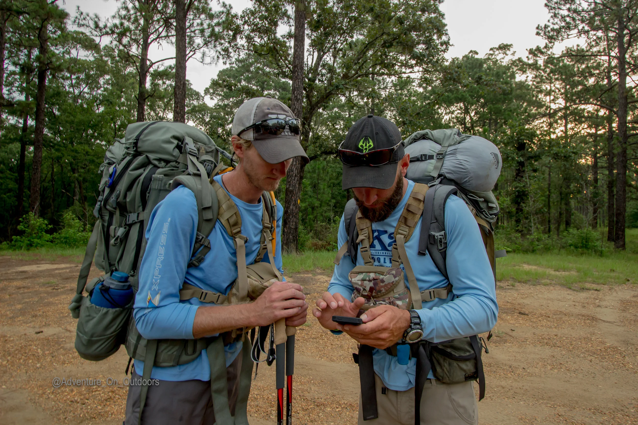 mike and luke planning the route.jpg