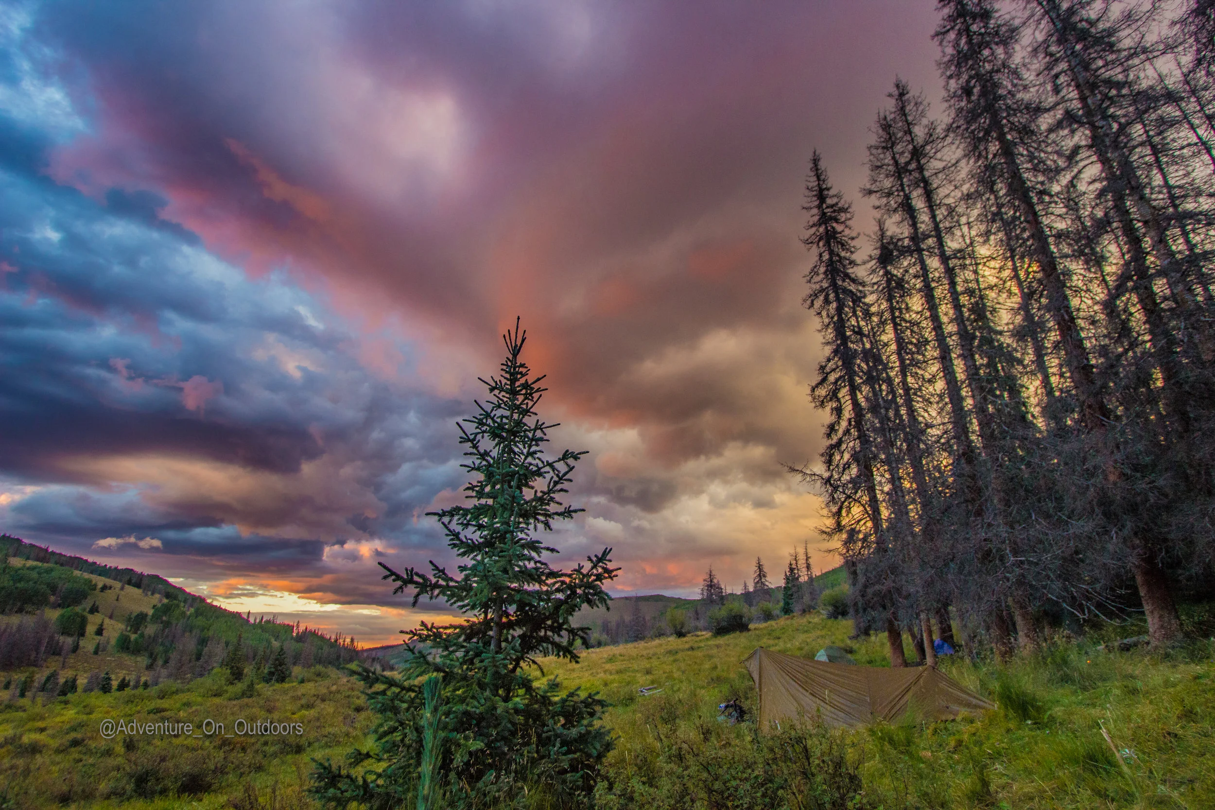 Bivy tarp sun set Elk Camp.jpg