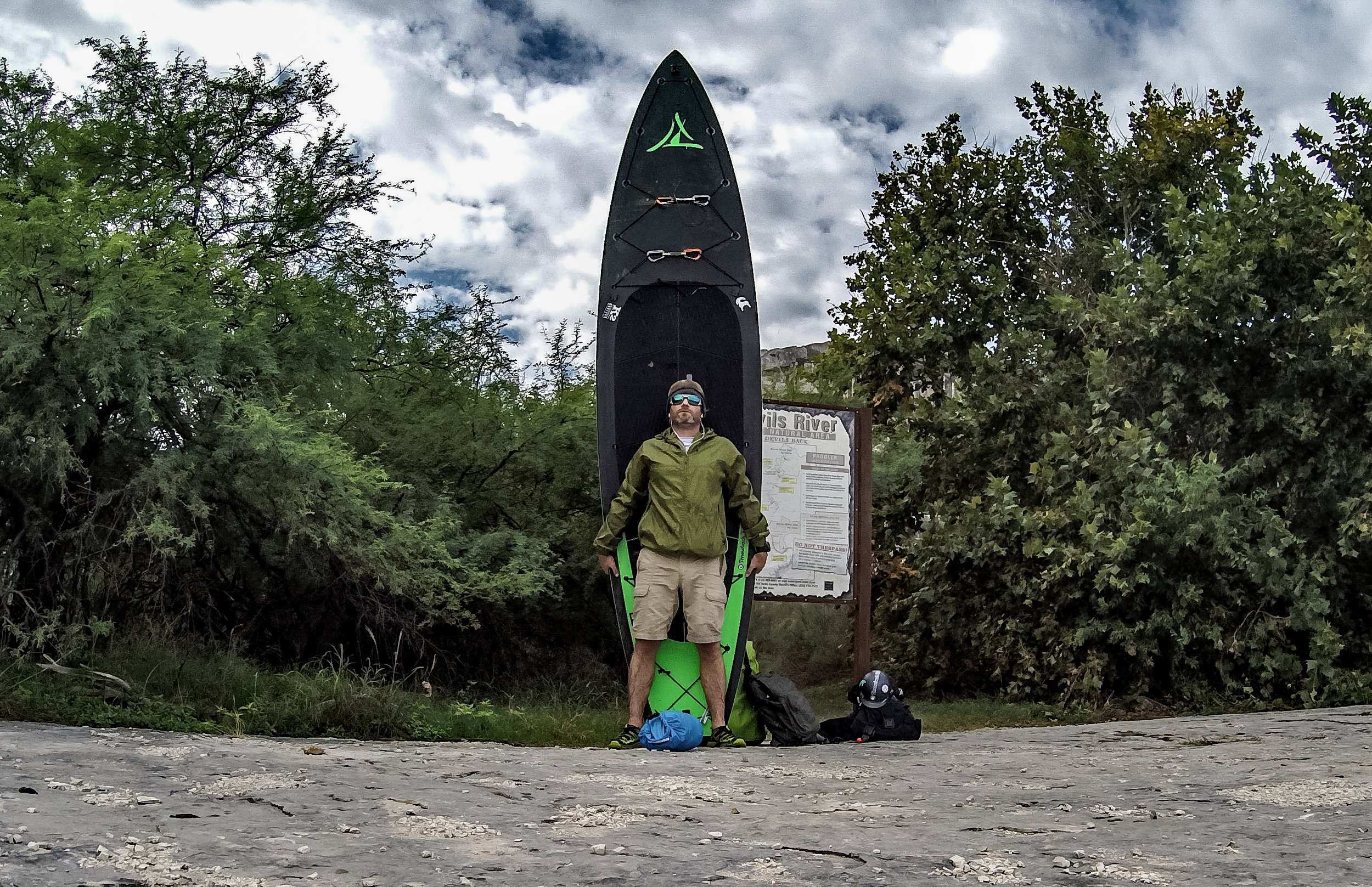 Daniel on his Solo Paddle Board Trip down the Devils River