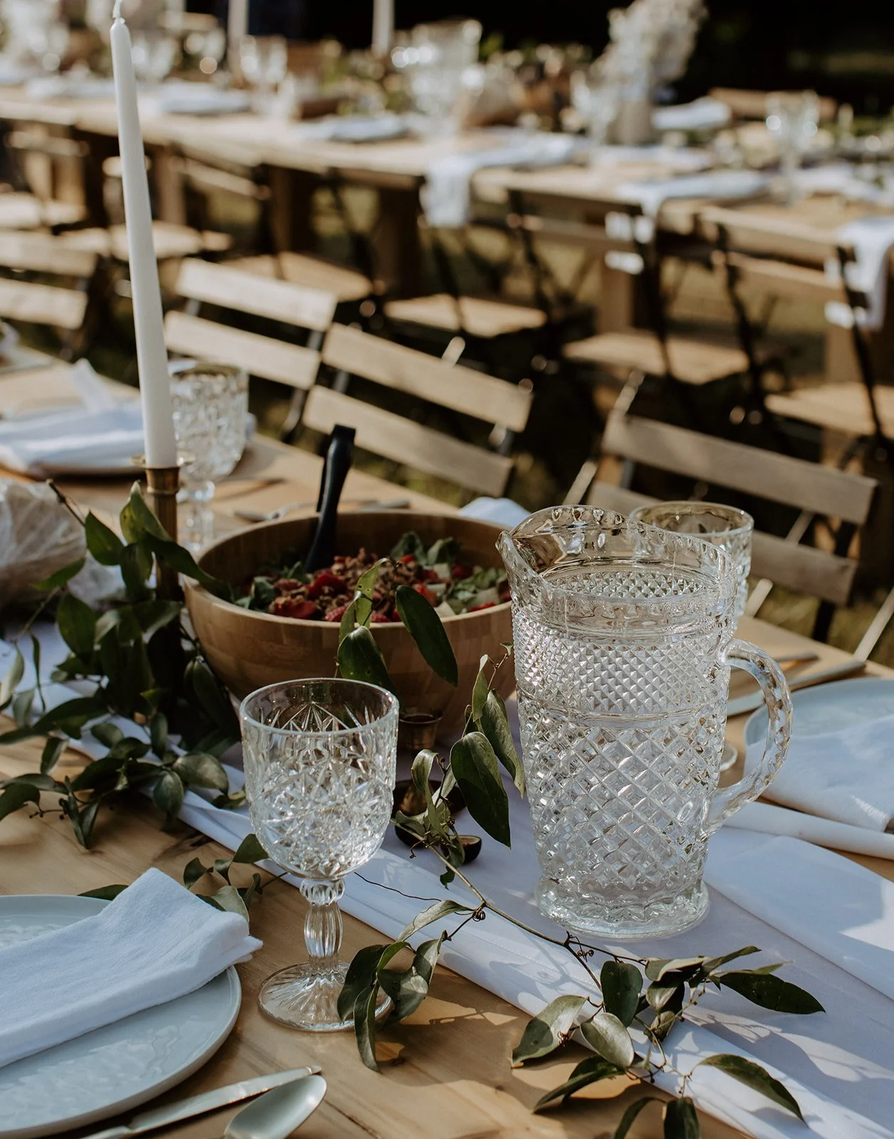 Clear Hobstar Goblets for rent from Delicate Dishes LLC