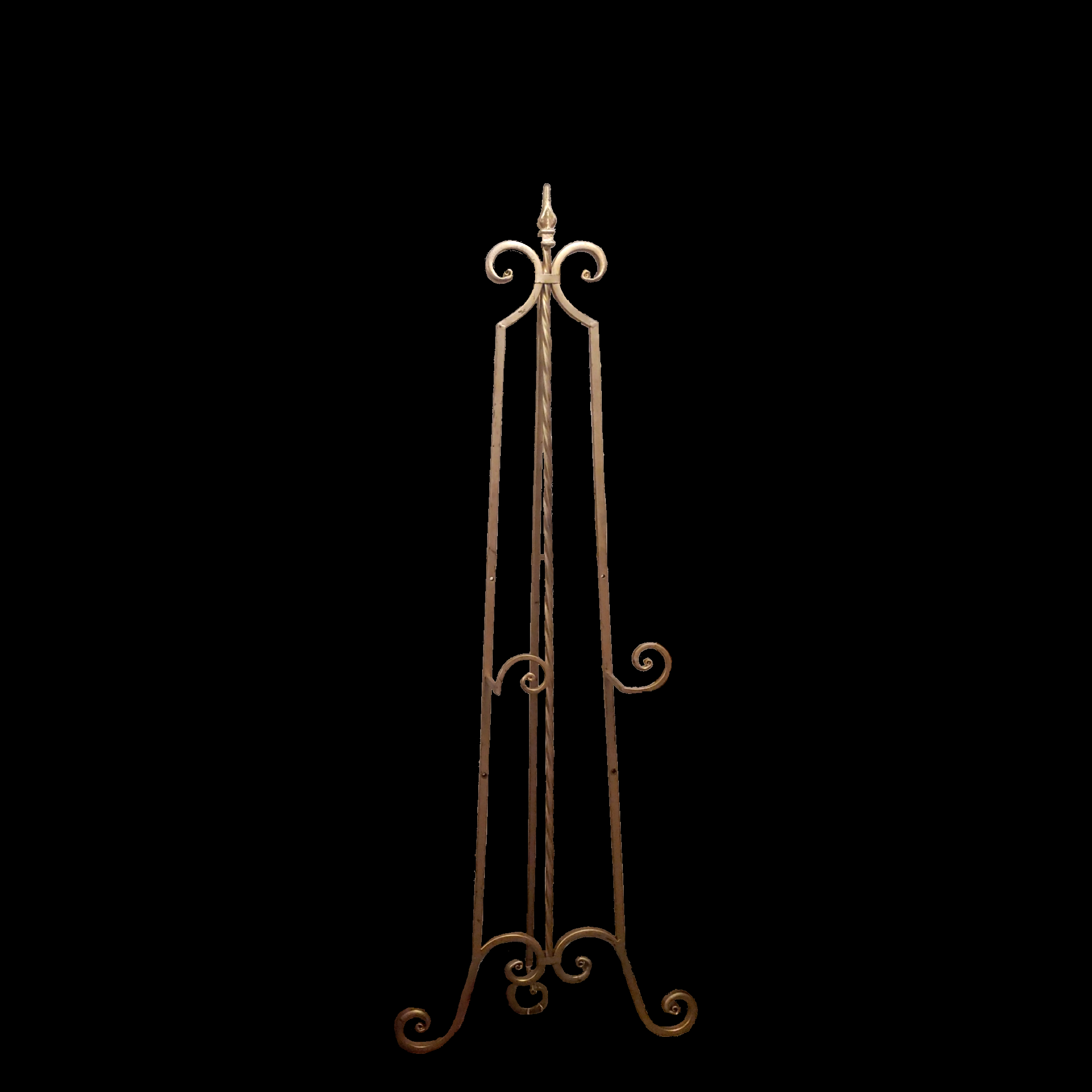 51" Short Gold Adjustable Arm Easel