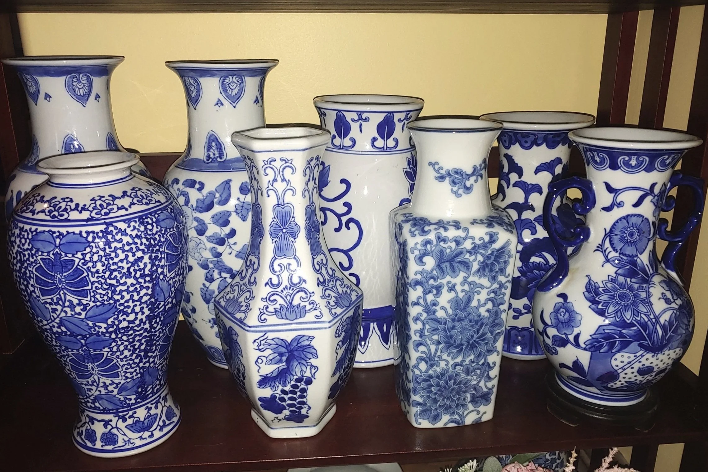 Large Blue & White Chinoiserie Vases for rent from Delicate Dishes