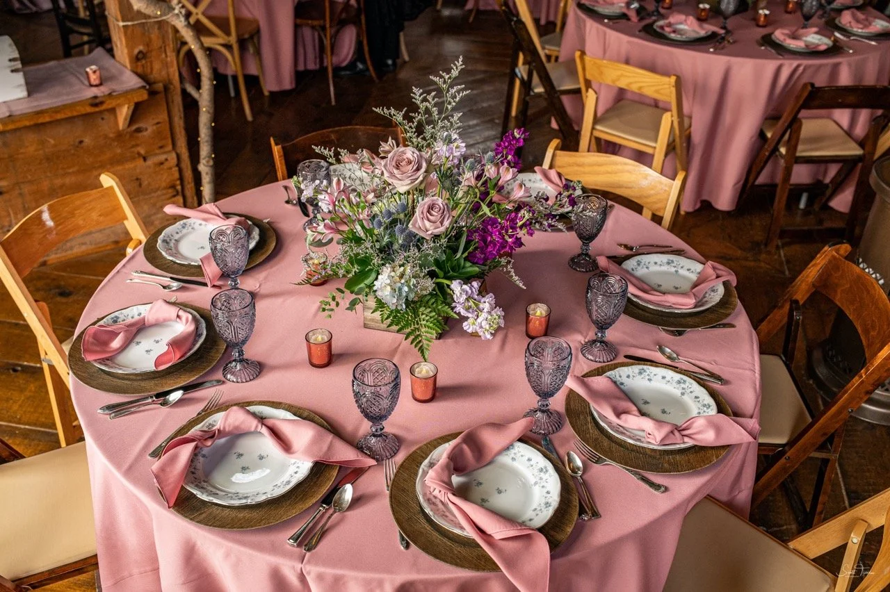 Blue Carousel Goblets for rent from Delicate Dishes LLC