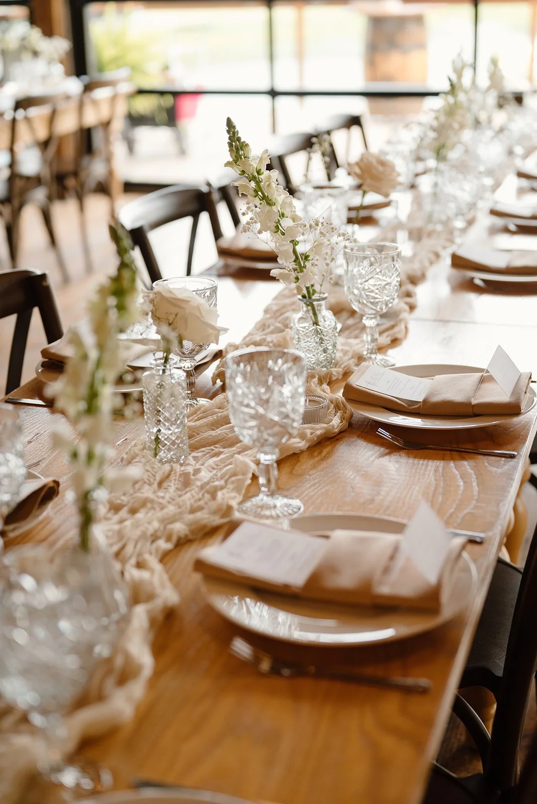 Clear Hobstar Goblets for rent from Delicate Dishes LLC