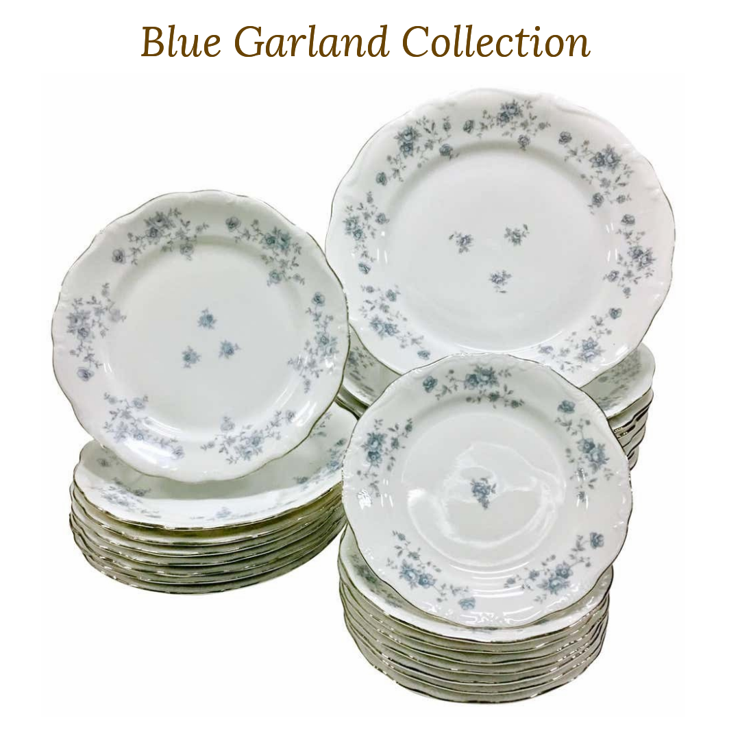 Blue Garland Collection plates for rent from Delicate Dishes.png