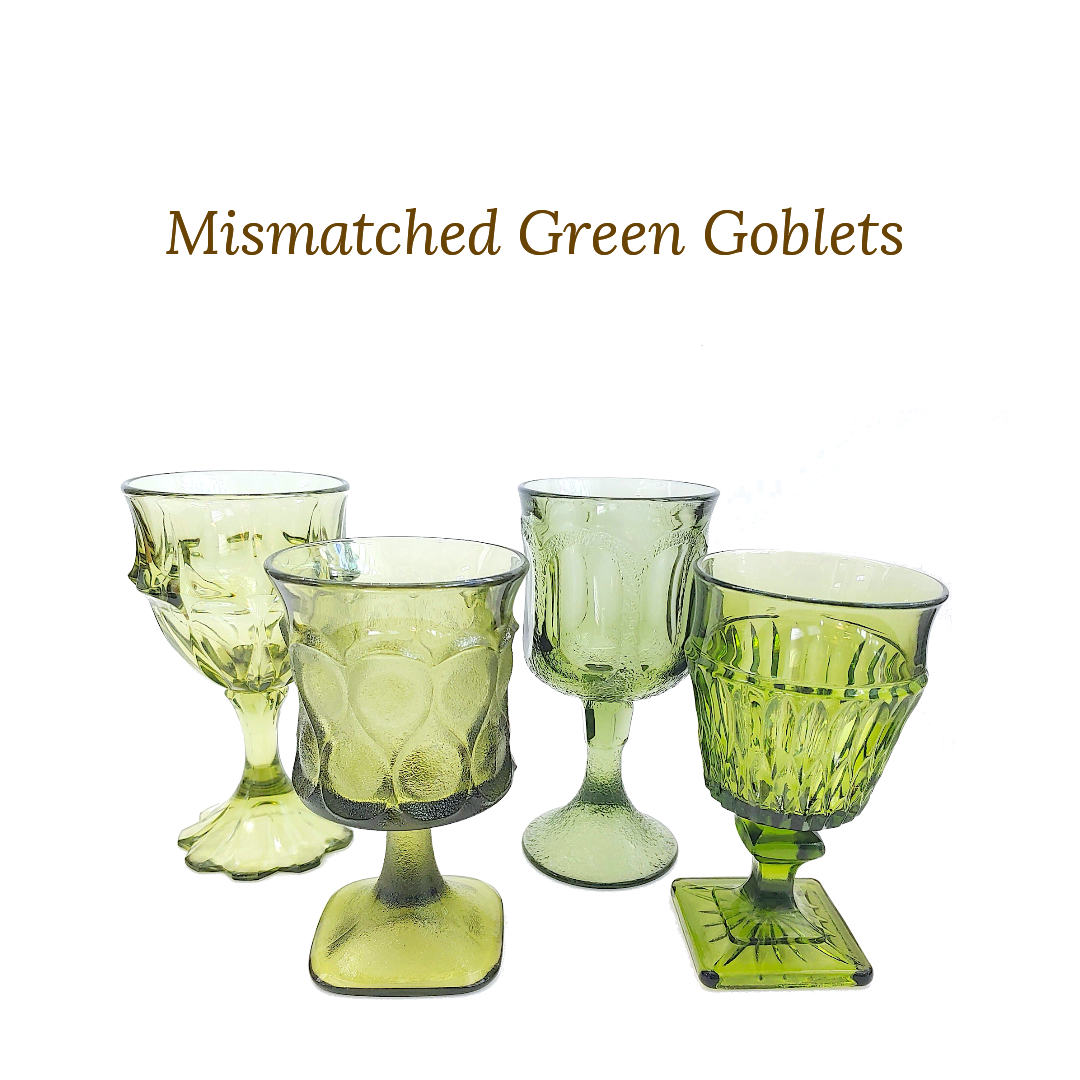 Mismatched Green Goblets by Delicate Dishes.png