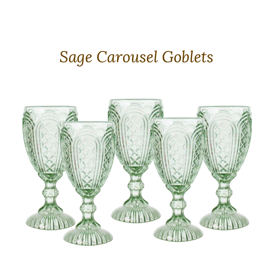 Sage Carousel Goblets for rent from Delicate Dishes.png