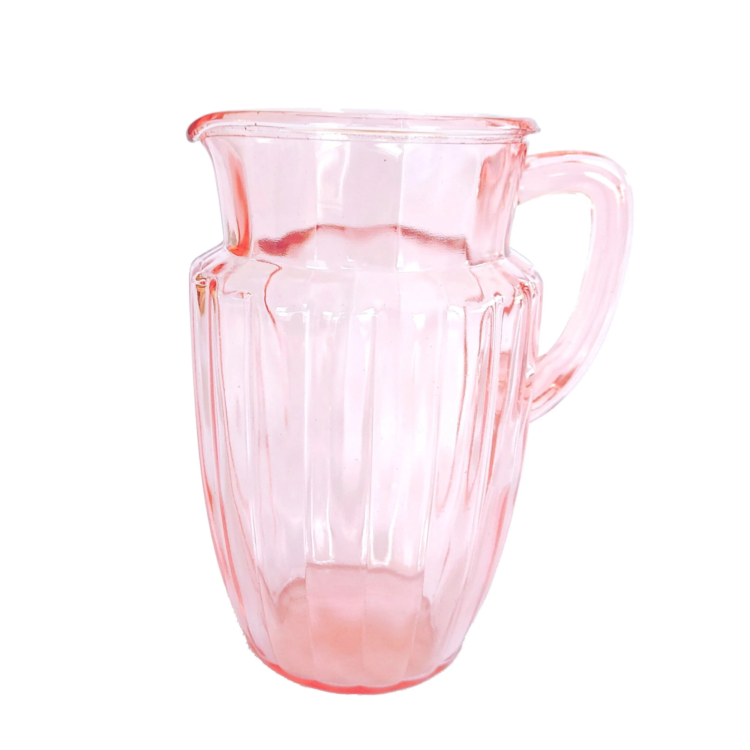 Pink Optic Pillar Water Pitcher
