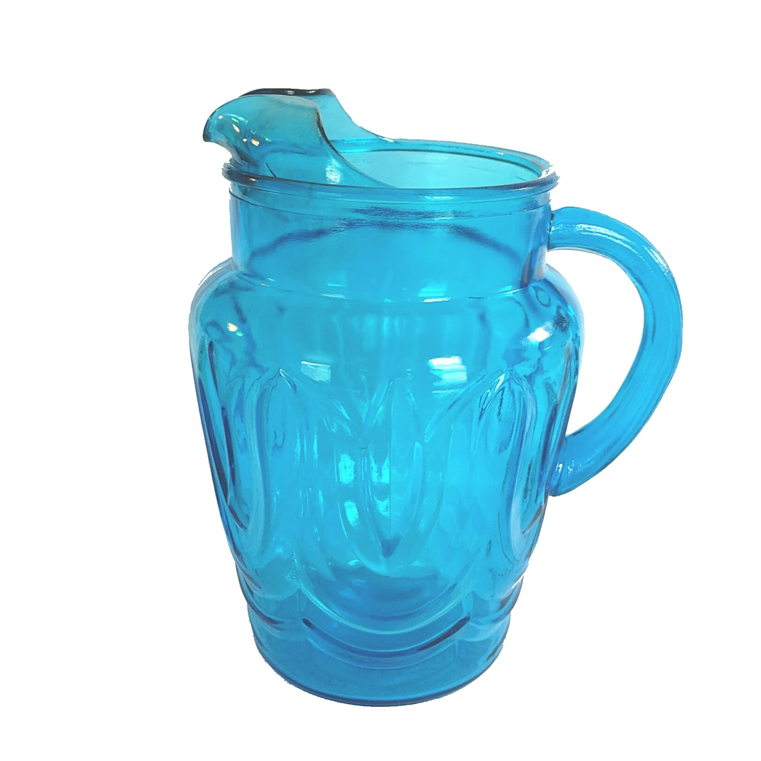 Blue Colonial Tulip Water Pitcher