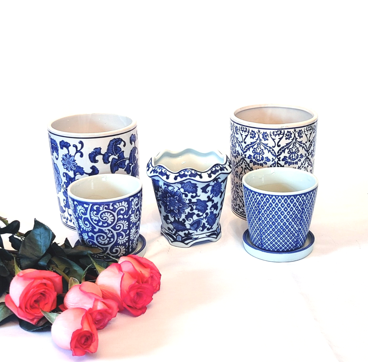 Blue & White Chinoiserie Containers
