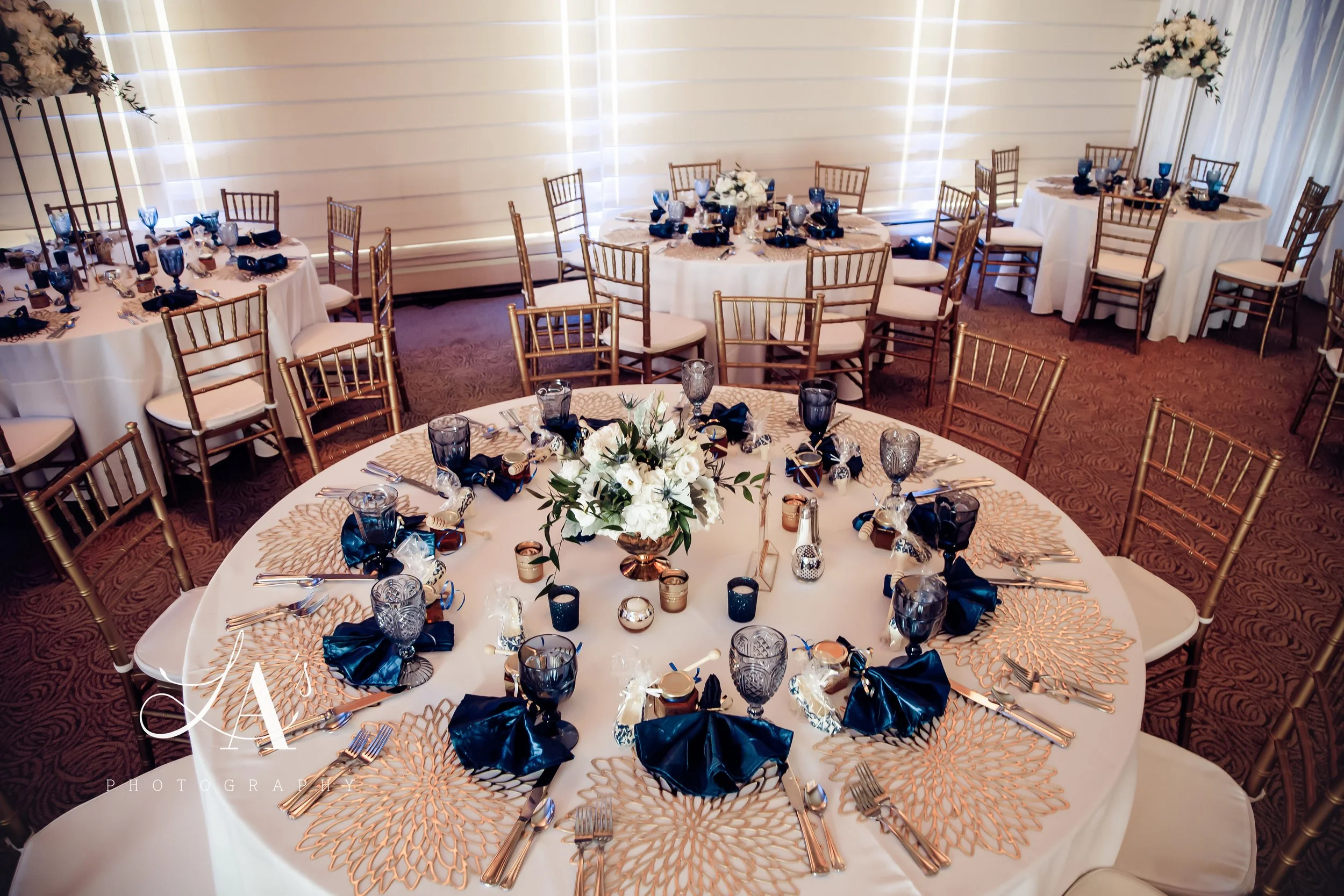 15" Gold Vinyl Floral Cut Charger for rent from Delicate Dishes LLC