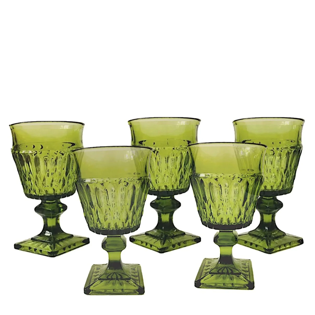 Olive Green Mount Vernon Goblets