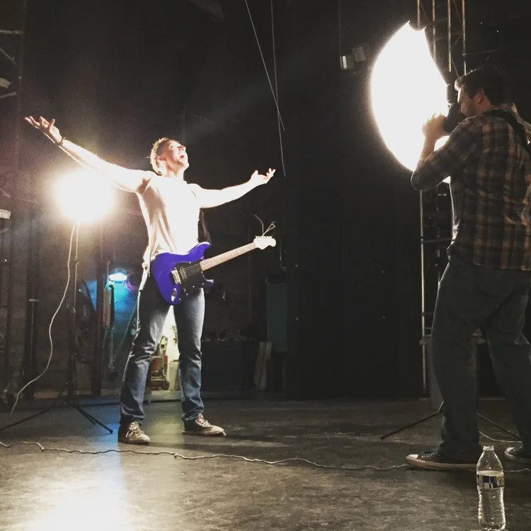 On location shooting for Seattle Musical Theatre .