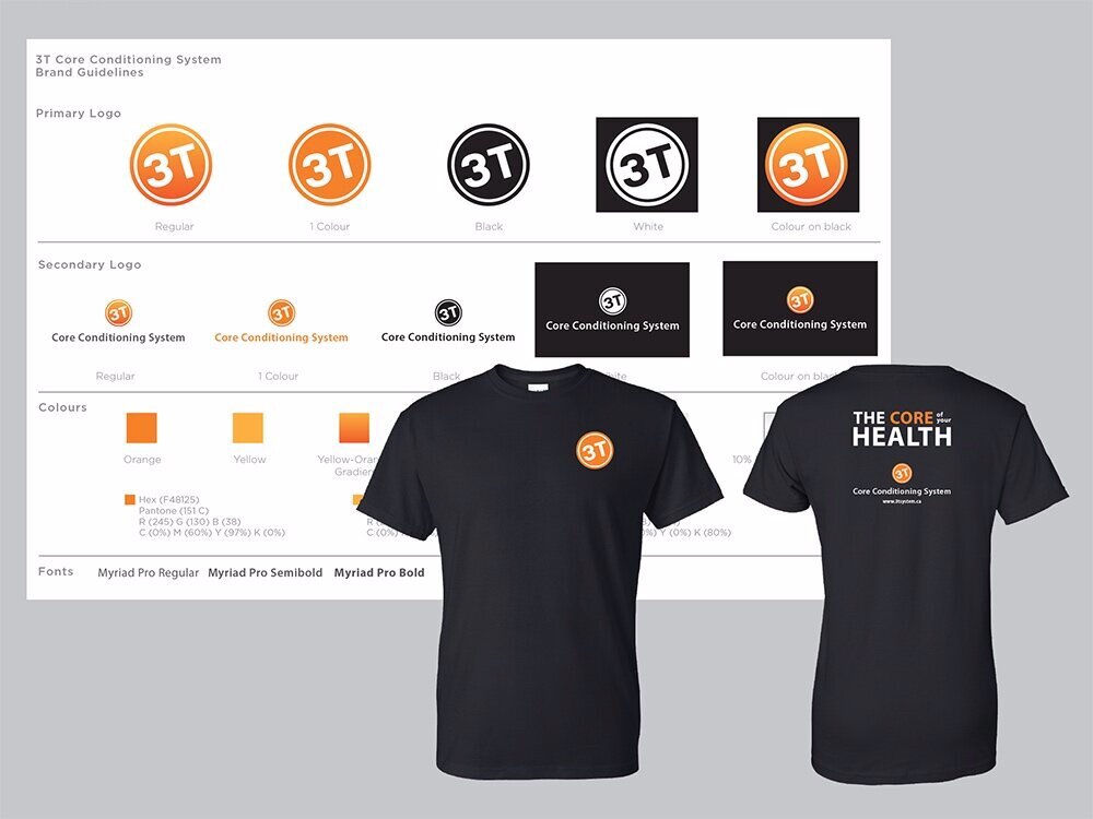 3T Core Conditioning System Logo & T-shirts