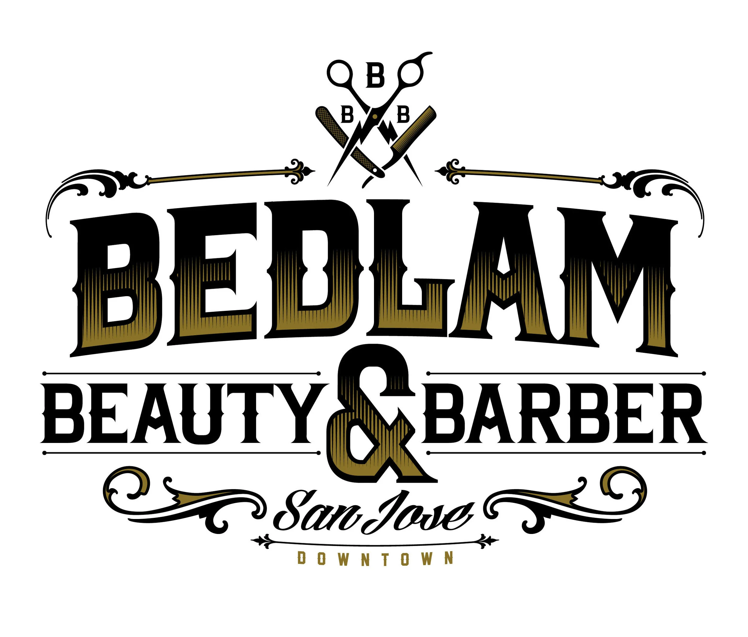  Brand Design and Logo - Bedlam Beauty & Barber