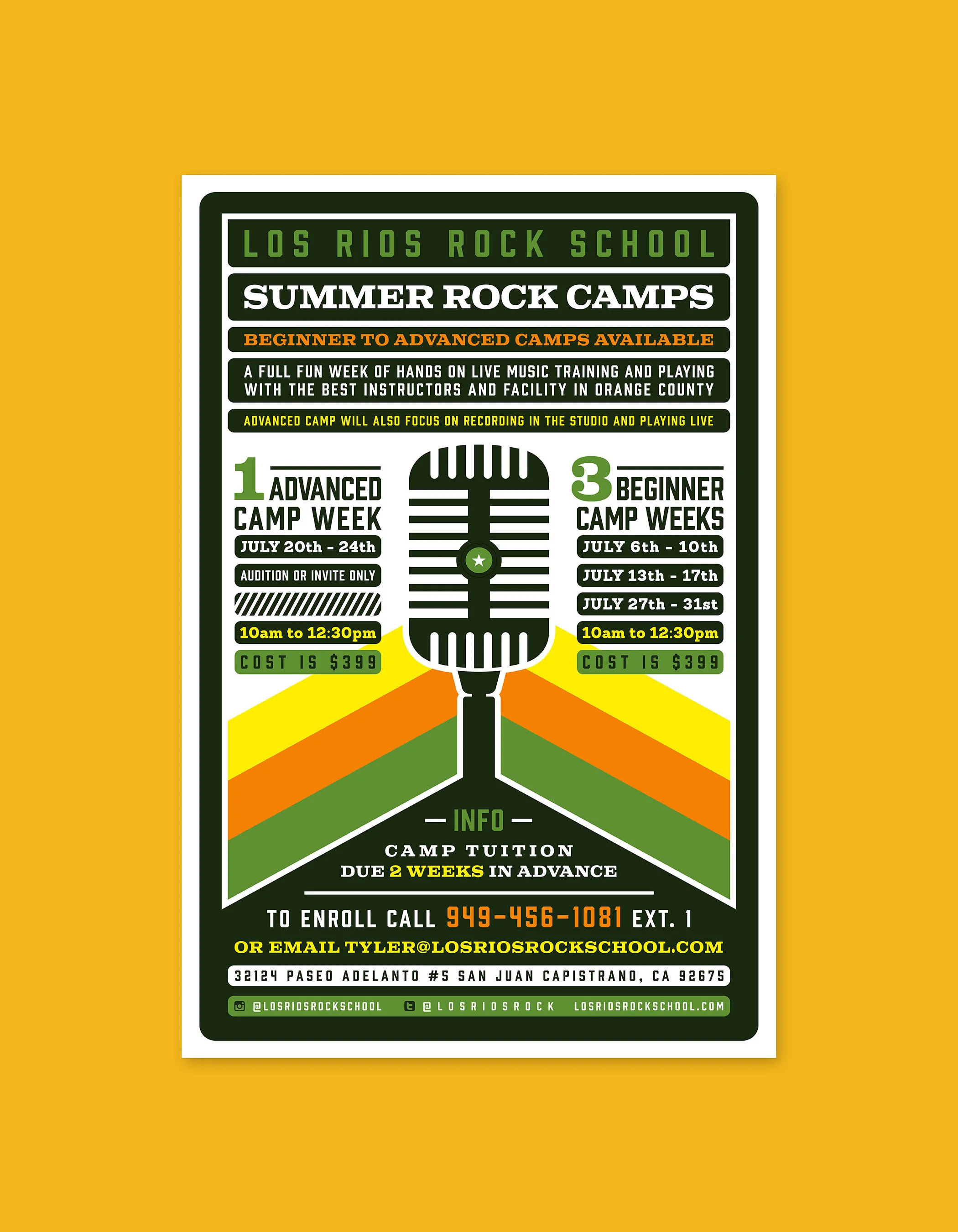  Poster Design - Los Rios Rock School