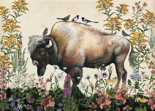 Oh that&rsquo;s better! Changed the background on my bison and thinned out some of the prairie plants. On to the next: &ldquo;Condor and Chaparral&rdquo;