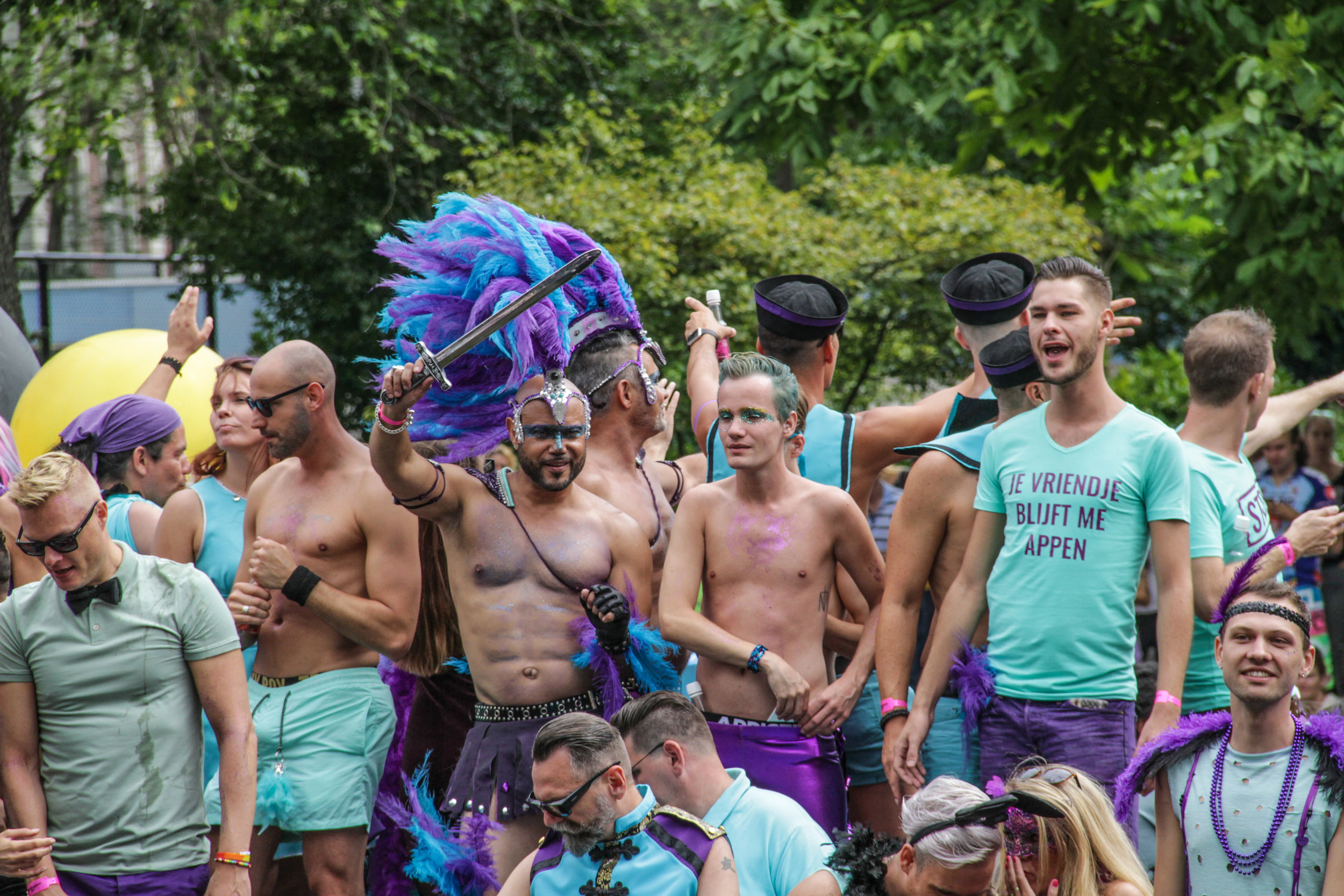 Amsterdam, Netherlands – August 5, 2017 - Gay Festival - Man w