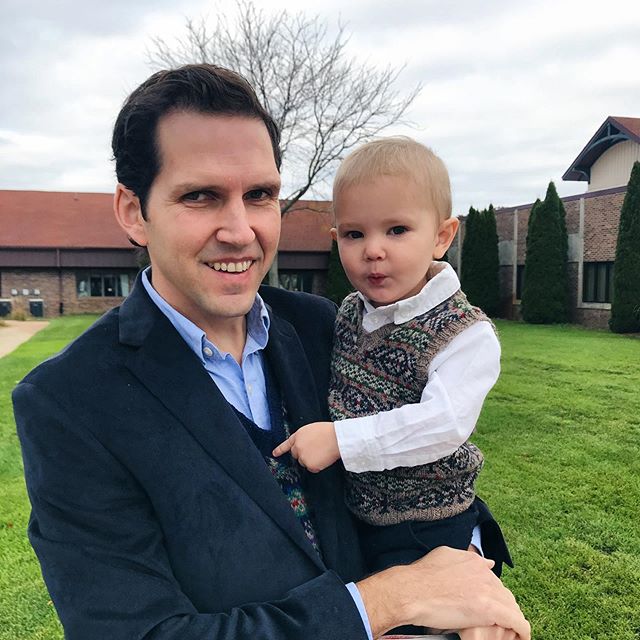 Yesterday at church, Ben was beyond eager to show everyone that he and Daddy were wearing matching fair isle sweater vests. I always appreciate a toddler who appreciates a handknit! 🔹

I knit Joe&rsquo;s sweater vest for him as a gift when he finish