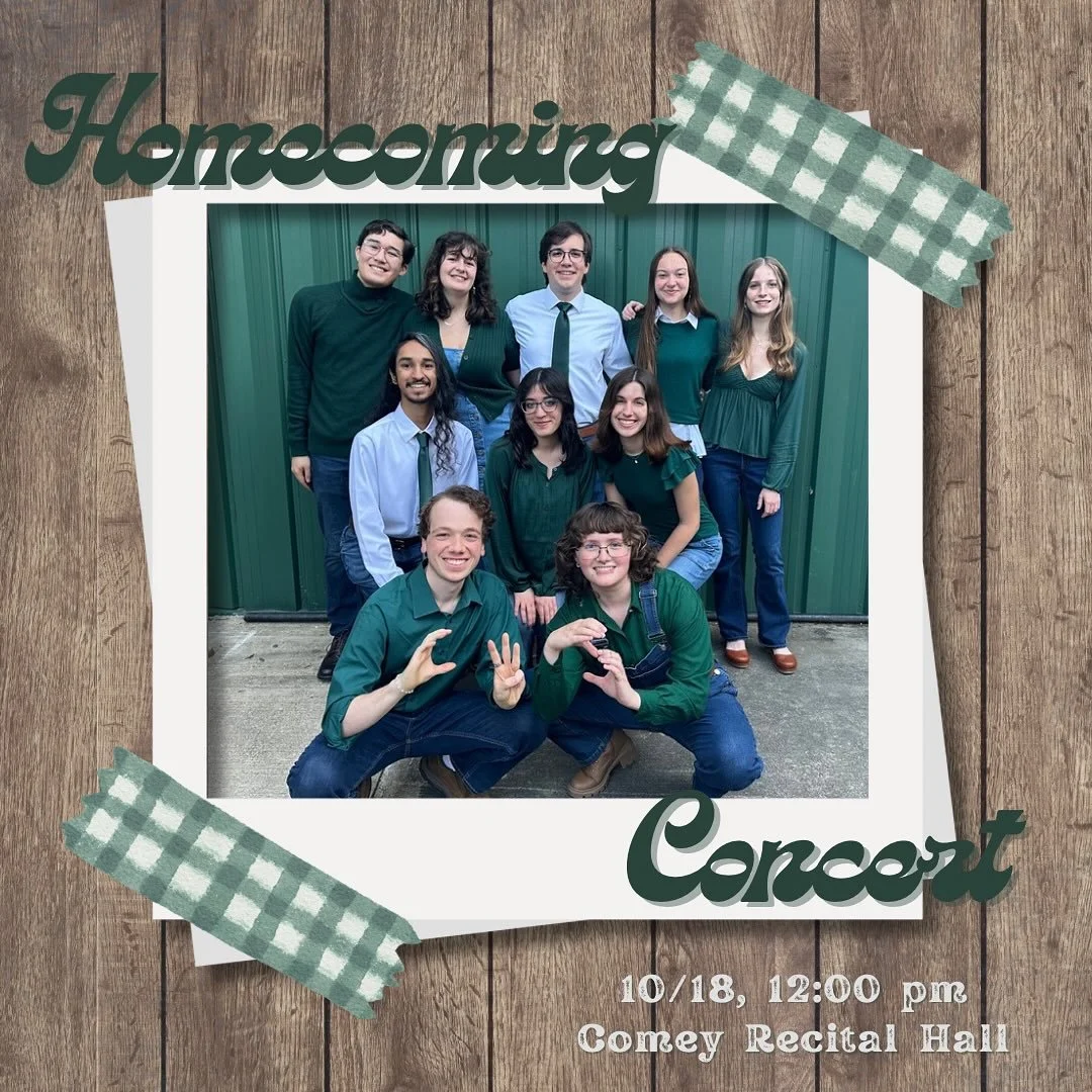Homecomwren is on the horizwren and we're so excitwren to see all of our Wrens of old and new!! Saturday, October 18th at 12:00 pm in Comey Recital Hall we'll be singwren for you! 💚💚