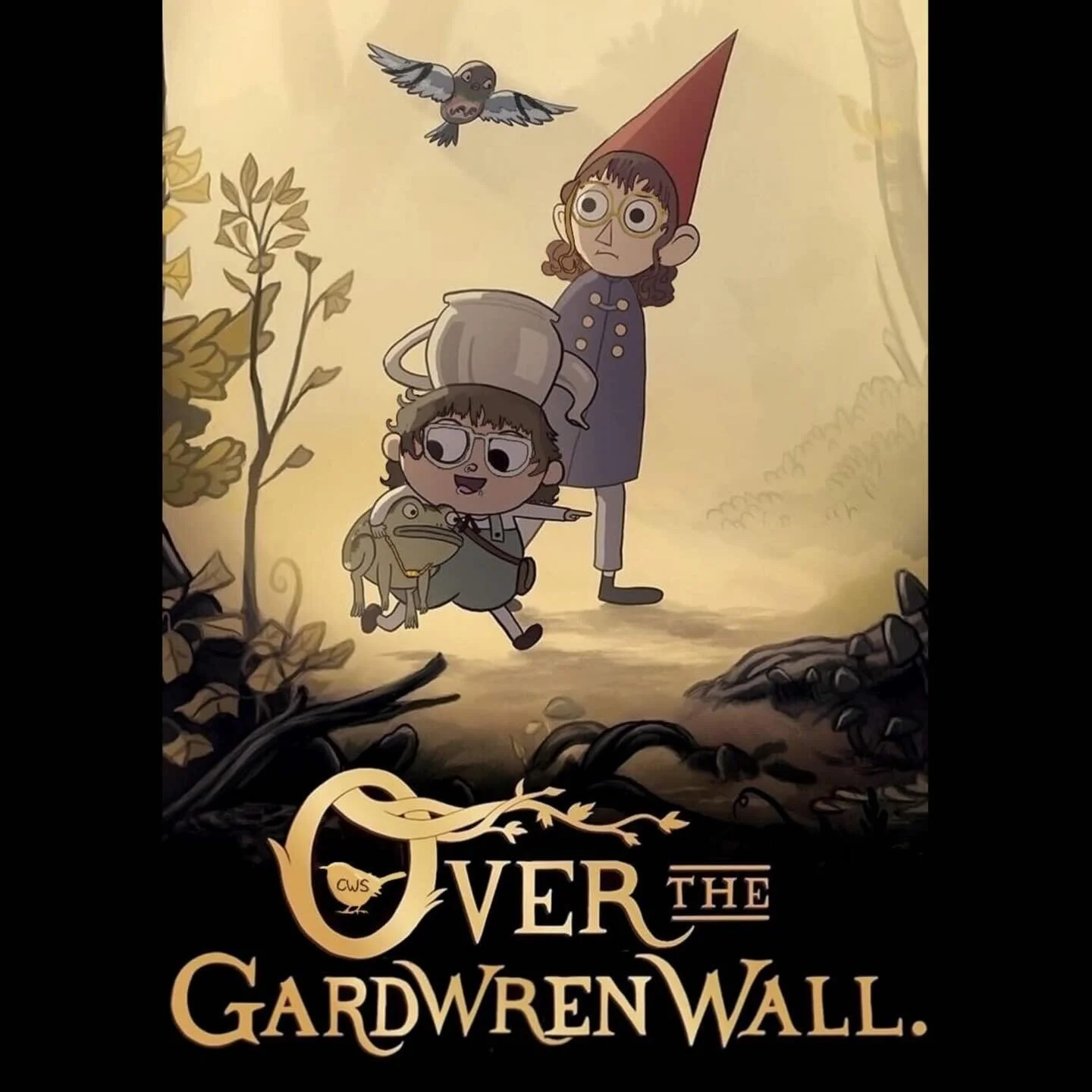 Oh how the gentle wind beckons through the leaves... 🍂 💨🌾🐸 Join us this Wednesday (12/3) at 10:00pm on Ewell Portico and follow us into the unknown!! Until then, beware the Beast... (Illustratwren by @_abigail.walters_ 🎨🐦&zwj;⬛!)