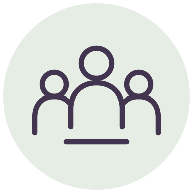 Connected people icon representing Community Initiative