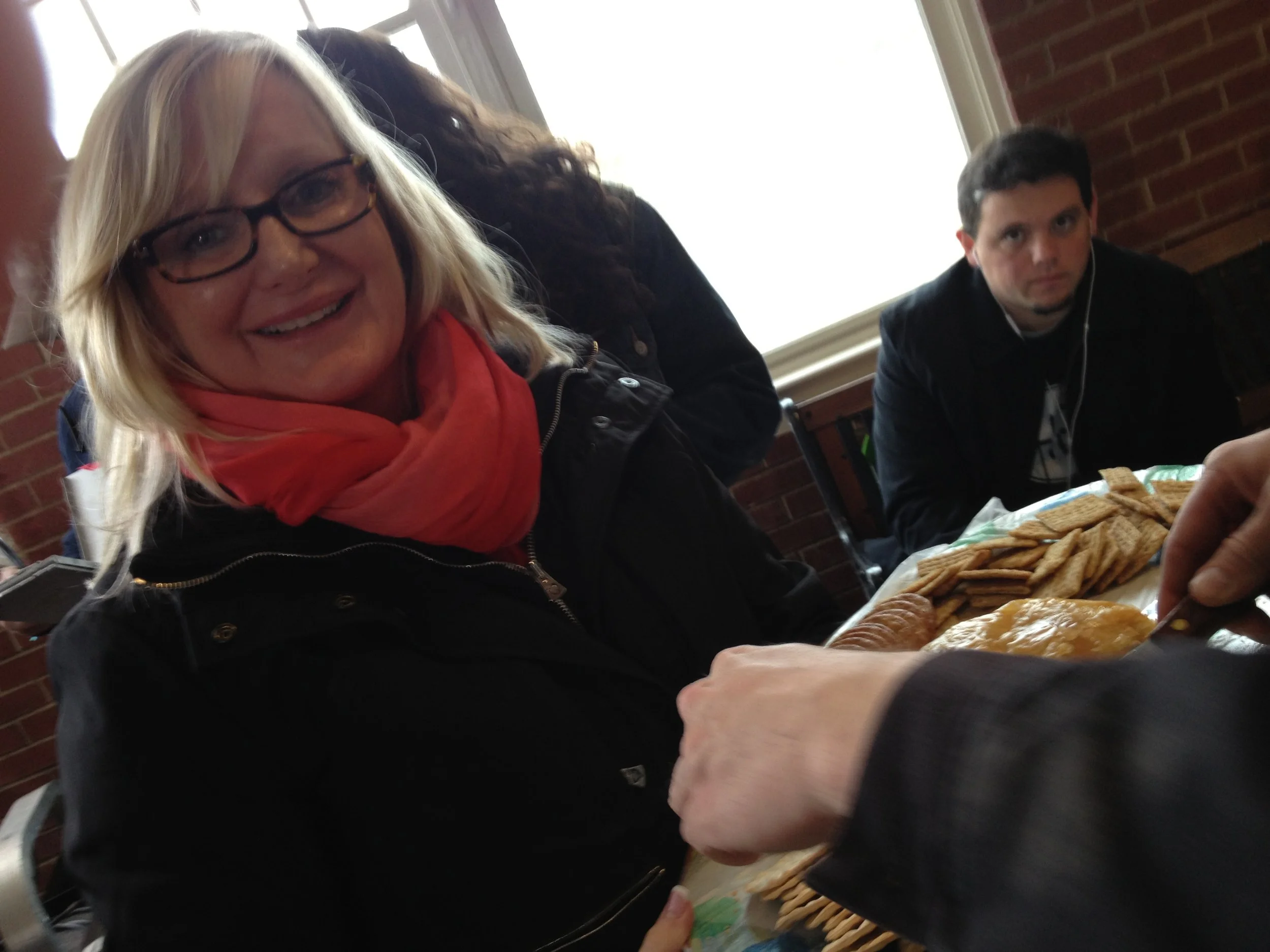 Still can't believe we were lucky enough to have Elizabeth Orr's baked brie on our set!  She's a crafty genius and a wonderful friend.