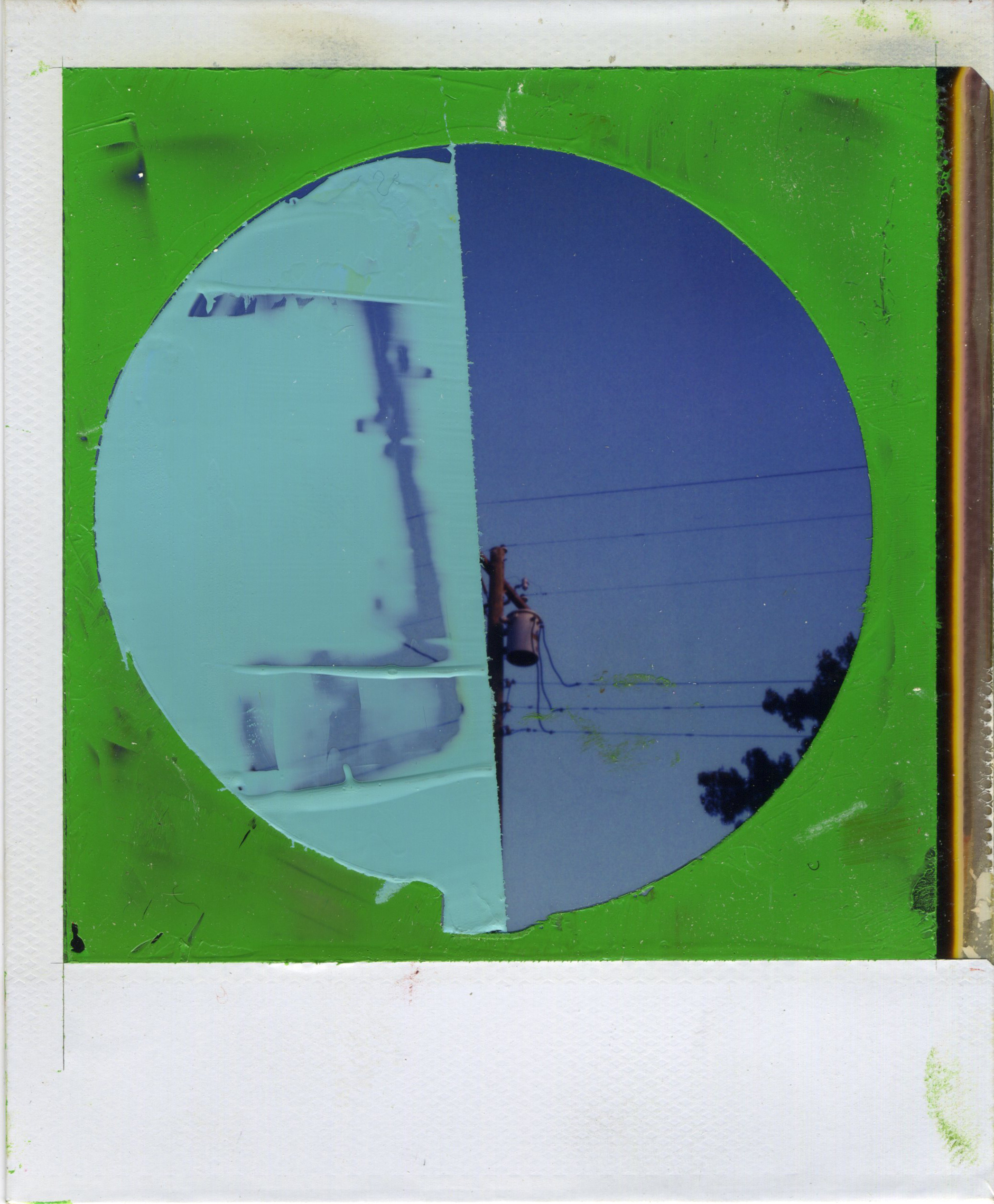   INTERSECTION (ECLIPSE)   oil on sx-70 Polaroid | 3.25" x 4.25" | 2013 